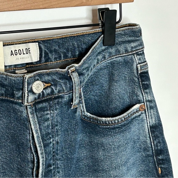 NWT Agolde Riley Long High Rise Straight Jeans Cypher Size 26 - Picture 6 of 14